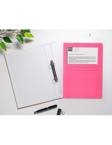 Subcarpeta cartulina q connect din a4 colores surtidos con ventana transparente 120g m2 paquete de 25 unidades