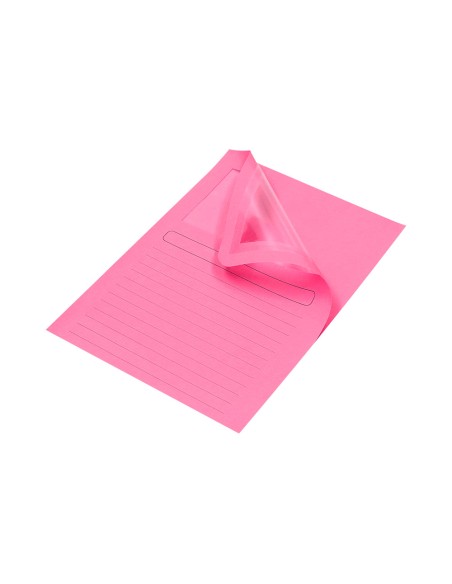 Subcarpeta cartulina q connect din a4 colores surtidos con ventana transparente 120g m2 paquete de 25 unidades