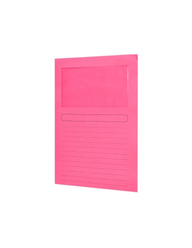 Subcarpeta cartulina q connect din a4 colores surtidos con ventana transparente 120g m2 paquete de 25 unidades