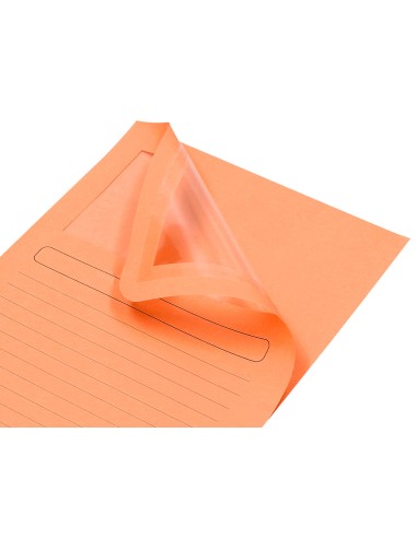 Subcarpeta cartulina q connect din a4 naranja con ventana transparente 120 g m2