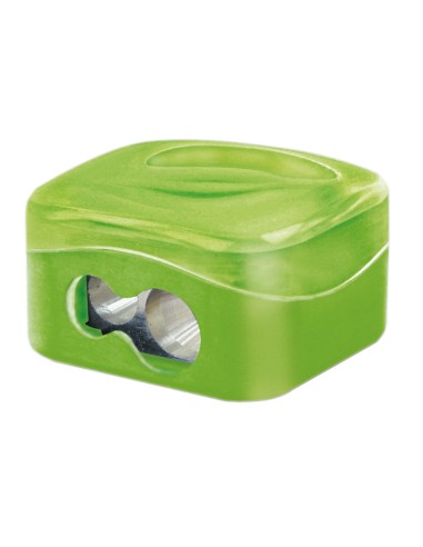 Sacapuntas mr metalico 2 usos con deposito colores surtidos