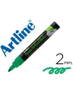 Rotulador artline pizarra verde negra epw 4 ve gr color verde fluorescente bolsa de 4 unidades
