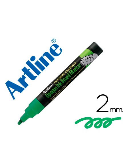Rotulador artline pizarra verde negra epw 4 ve gr color verde fluorescente bolsa de 4 unidades