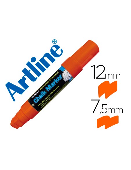 Rotulador artline pizarra verde negra epw 12 mm color naranja