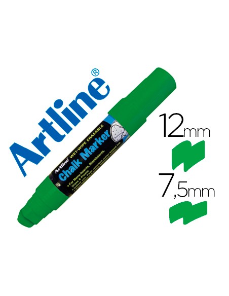 Rotulador artline pizarra verde negra epw 12 mm color verde