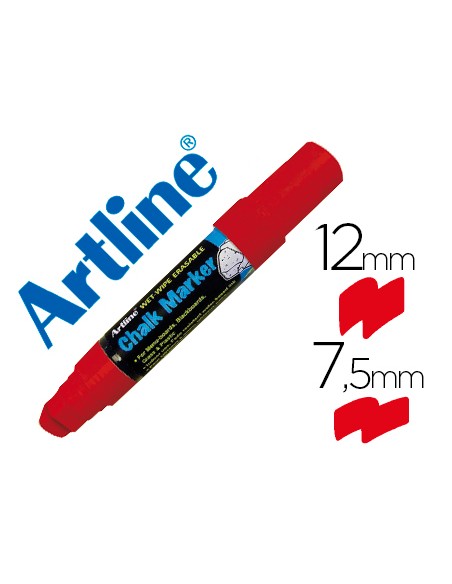 Rotulador artline pizarra verde negra epw 12 mm color rojo