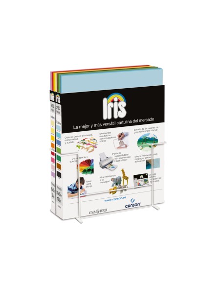Cartulina guarro 50x65 contenido a expositor sobremesa