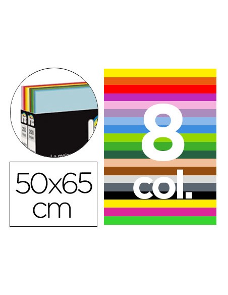 Cartulina guarro 50x65 contenido a expositor sobremesa