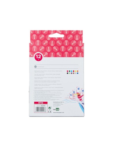 Rotulador liderpapel duo doble punta fina y gruesa caja de 12 unidades colores surtidos