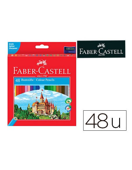 Lapices de colores faber castell c 48 colores hexagonal madera reforestada