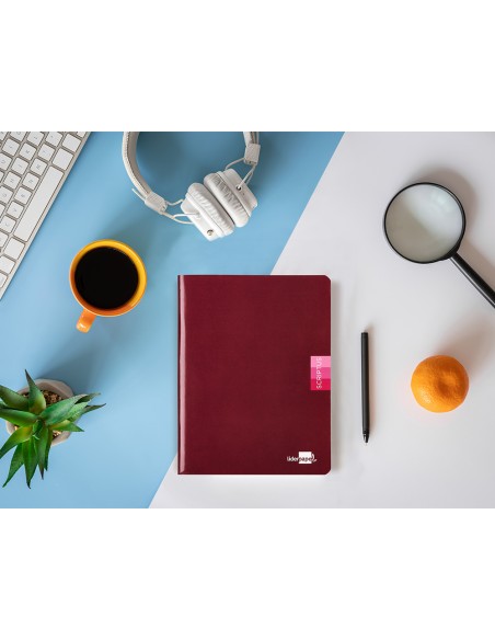 Libreta liderpapel scriptus a5 48 hojas 90g m2 cuadro 8mm con margen