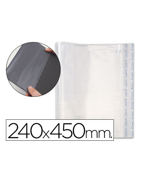 Forralibro pp ajustable adhesivo 240x450mm