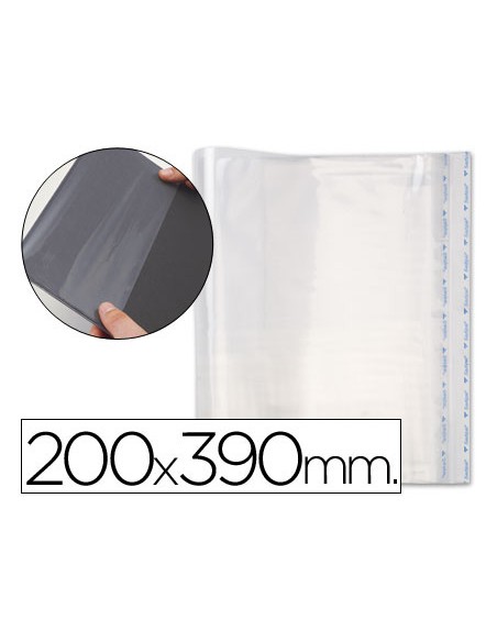 Forralibro pp ajustable adhesivo 200x390mm