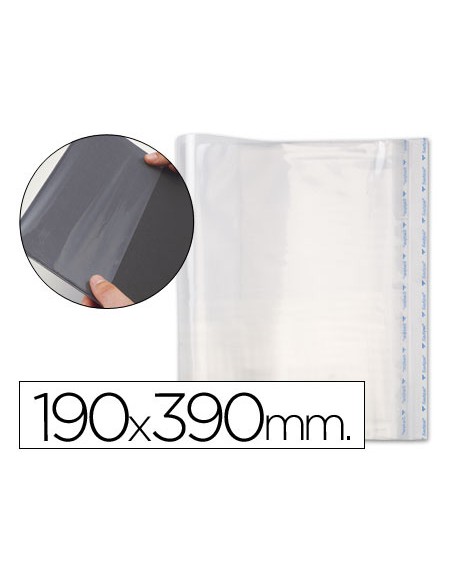 Forralibro pp ajustable adhesivo 190x390mm
