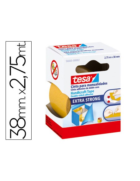 Cinta doble cara tesa film manualidades 275 mt x 38 mm