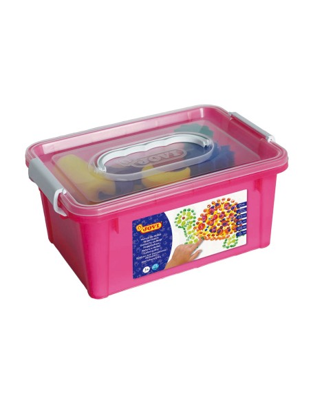 Pintura dedos jovi colores surtidos set esponja plantillas