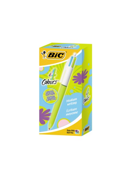 Boligrafo bic cuatro colores pastel edicion limitada