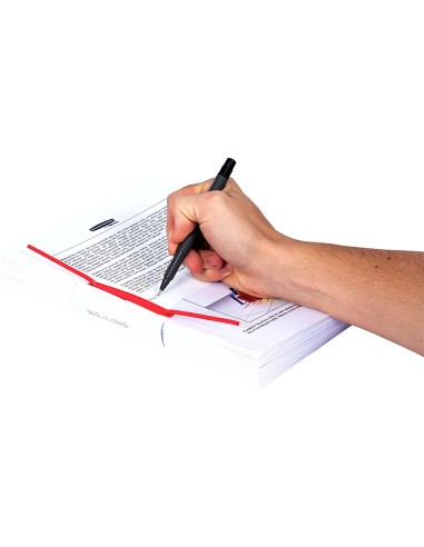 Encuadernador fastener q connect plastico d clips color rojo caja de 100 unidades