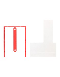 Encuadernador fastener q connect plastico d clips color rojo caja de 100 unidades