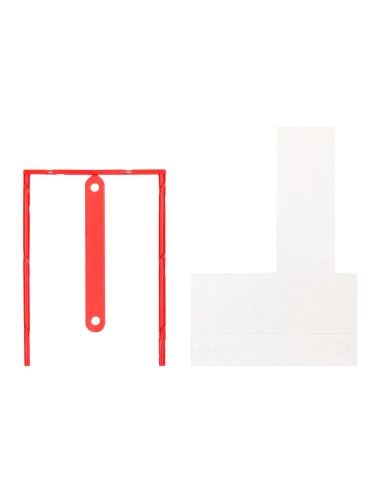 Encuadernador fastener q connect plastico d clips color rojo caja de 100 unidades