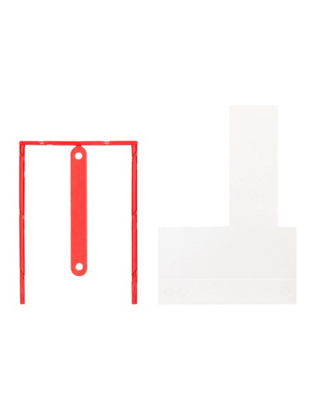 Encuadernador fastener q connect plastico d clips color rojo caja de 100 unidades