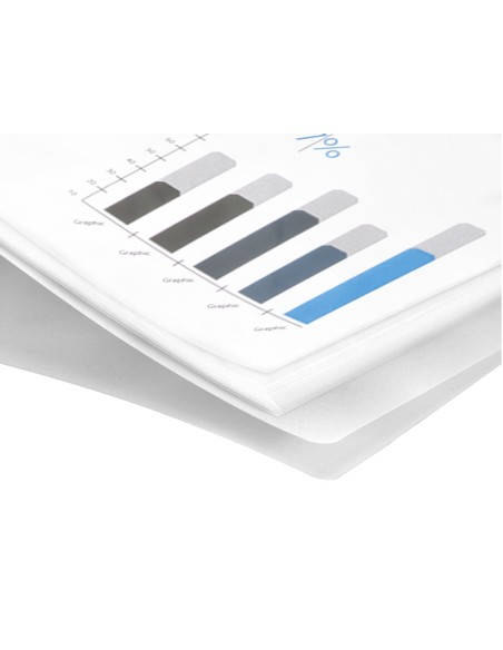 Carpeta liderpapel escaparate 47054 40 fundas polipropileno din a4 transparente translucido