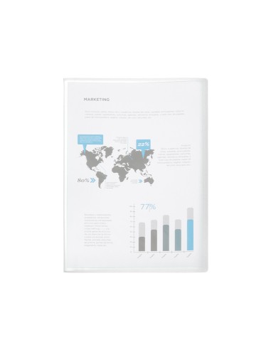 Carpeta liderpapel escaparate 47044 20 fundas polipropileno din a4 transparente translucido