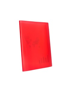 Carpeta liderpapel escaparate 47040 20 fundas polipropileno din a4 rojo translucido