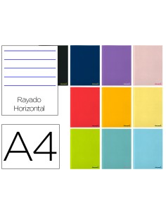 Libreta liderpapel smart a4 80 hojas 60g m2 horizontal con doble margen