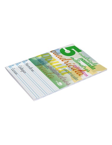 Libreta liderpapel pautaguia tapa cartoncillo 32 hojas din a5 70 g cuadriculado pautado 5 mm