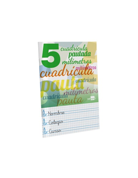 Libreta liderpapel pautaguia tapa cartoncillo 32 hojas din a5 70 g cuadriculado pautado 5 mm