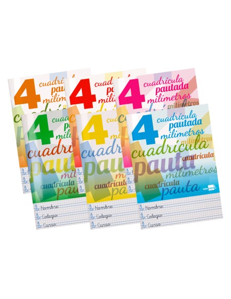 Libreta liderpapel pautaguia tapa cartoncillo 32 hojas din a5 70 g cuadriculado pautado 4 mm