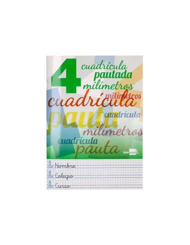 Libreta liderpapel pautaguia tapa cartoncillo 32 hojas din a5 70 g cuadriculado pautado 4 mm