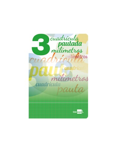 Libreta liderpapel pautaguia tapa cartoncillo 32 hojas din a5 70 g cuadriculado pautado 3 mm con margen