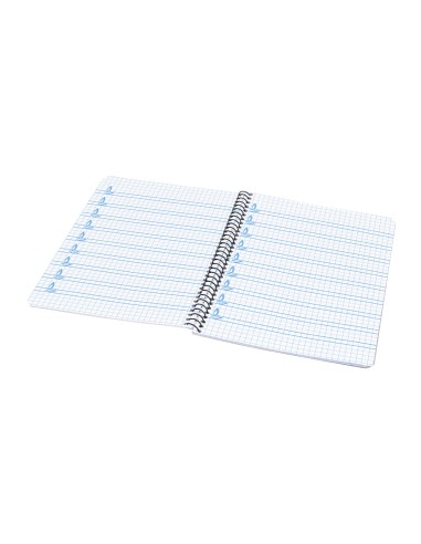 Cuaderno espiral liderpapel cuarto pautaguia tapa blanda 40h 75 gr cuadro pautado 5mm colores surtidos