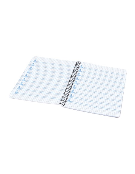 Cuaderno espiral liderpapel cuarto pautaguia tapa blanda 40h 75 gr cuadro pautado 5mm colores surtidos