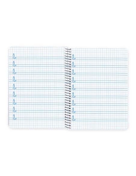 Cuaderno espiral liderpapel cuarto pautaguia tapa blanda 40h 75 gr cuadro pautado 5mm colores surtidos