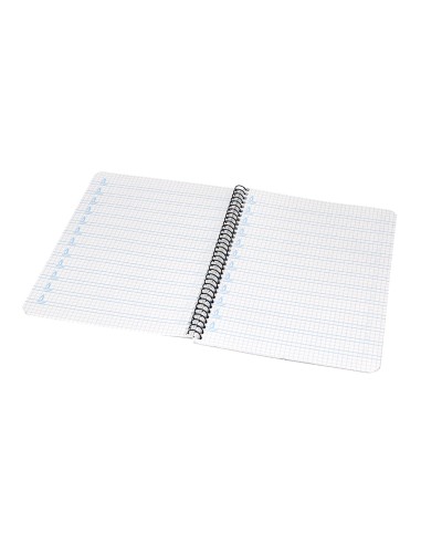 Cuaderno espiral liderpapel cuarto pautaguia tapa blanda 40h 75 gr cuadro pautado 4mm colores surtidos