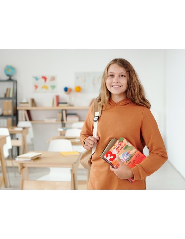 Cuaderno espiral liderpapel cuarto pautaguia tapa blanda 40h 75 gr cuadro pautado 3 mm con margen colores surtidos