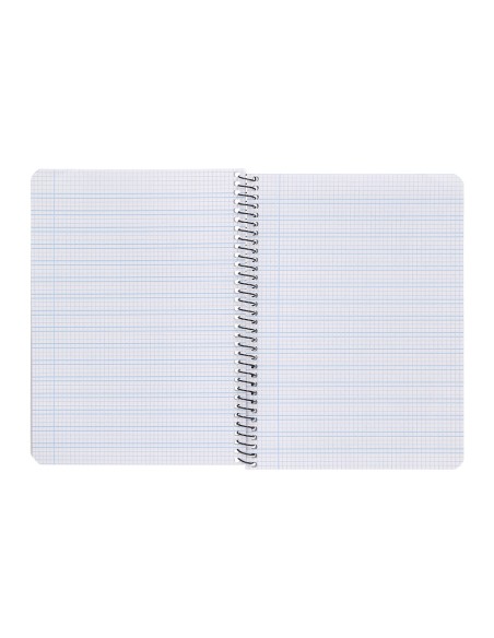 Cuaderno espiral liderpapel cuarto pautaguia tapa blanda 40h 75 gr cuadro pautado 3 mm con margen colores surtidos