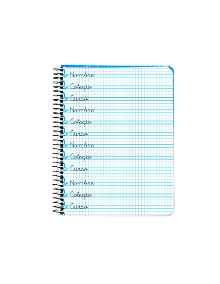 Cuaderno espiral liderpapel folio pautaguia tapa blanda 80h 75 gr cuadro pautado 4mm colores surtidos