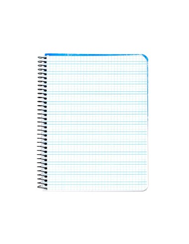 Cuaderno espiral liderpapel folio pautaguia tapa blanda 80h 75 gr cuadro pautado 3mm con margen colores surtidos