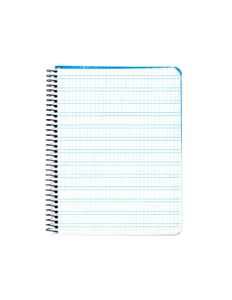 Cuaderno espiral liderpapel folio pautaguia tapa blanda 80h 75 gr cuadro pautado 3mm con margen colores surtidos