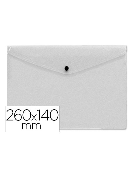 Carpeta liderpapel dossier broche polipropileno tamano sobre americano 260x140mm transparente