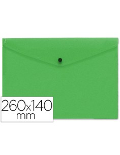 Carpeta liderpapel dossier broche polipropileno tamano sobre americano 260x140mm verde translucido