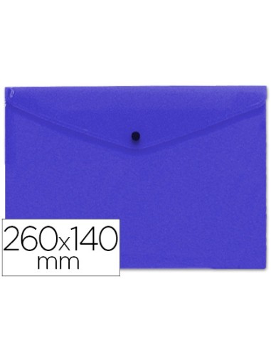 Carpeta liderpapel dossier broche polipropileno tamano sobre americano 260x140 mm azul translucido