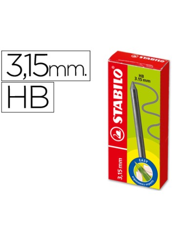 Minas stabilo easy ergo grafito hb 315 mm caja de 6 minas