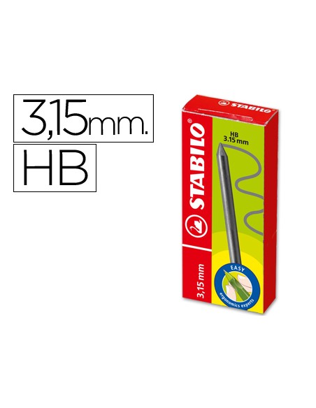 Minas stabilo easy ergo grafito hb 315 mm caja de 6 minas