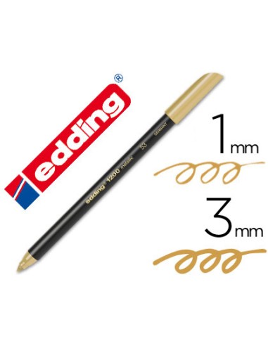 Rotulador edding punta fibra 1200 oro n 53 punta redonda 1 3 mm