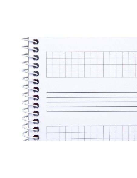 Bloc musica liderpapel combi pentagrama 3mm mas cuadricula de 4mm para anotaciones cuarto20 hojas 100g m2